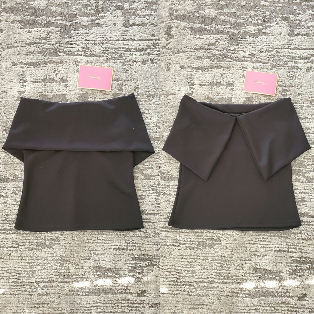 Black off shoulder top
